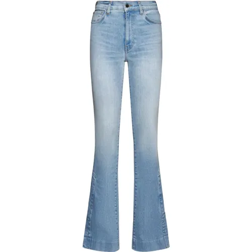 Blaue Bootcut Denim Jeans , Damen, Größe: W26 - Amiri - Modalova