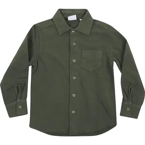 Das Grüne Hemd für Jungen - Stilvoll und Langlebig,Stylisches Jungenhemd, Hochwertiger Stoff - Aspesi - Modalova