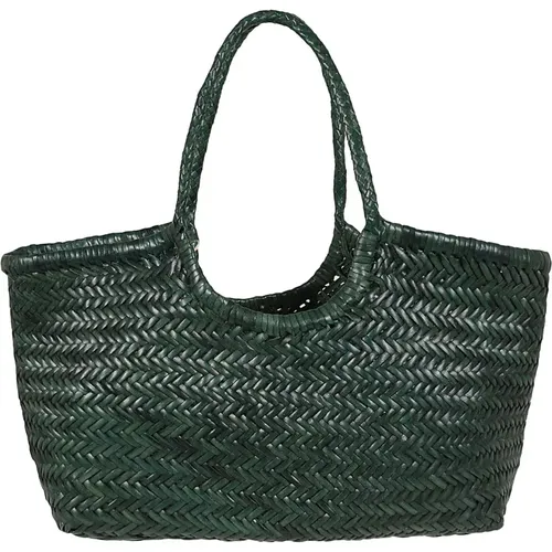 Grüne Shopper Tasche Eleganter Stil , Damen, Größe: ONE Size - Dragon Diffusion - Modalova