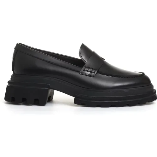 Leather Loafer Shoe , female, Sizes: 2 UK, 6 UK, 4 1/2 UK, 5 UK, 7 UK - Hogan - Modalova