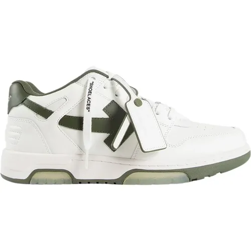 Off , Calf Leather Sneakers , male, Sizes: 6 UK - Off White - Modalova