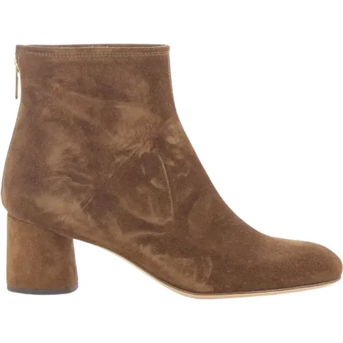 Elegante Cognacfarbene Stiefeletten , Damen, Größe: 37 EU - AGL - Modalova