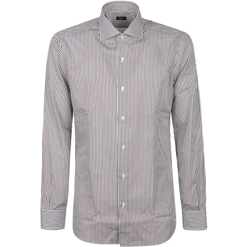 Classic Long Sleeve Shirt , male, Sizes: XL, 2XL, L, 3XL - Barba Napoli - Modalova