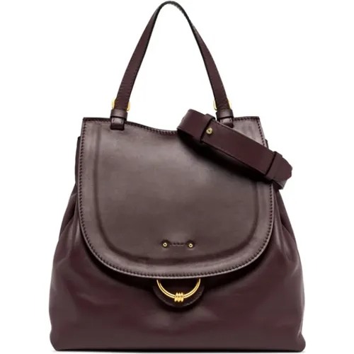 Marlene O Schultertasche,MARLENE O Handtasche,Plum Marlene Schultertasche,MARLENE Schwarze Leder Umhängetasche - Gianni Chiarini - Modalova