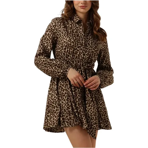 Leopard Mini Kleid Damenmode , Damen, Größe: XS - Colourful Rebel - Modalova