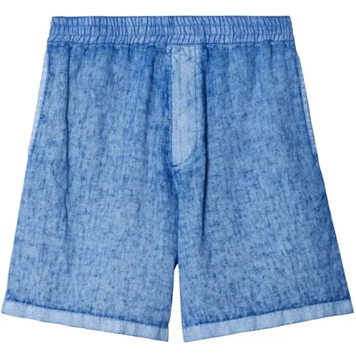 Denim Shorts with Logo Detail , male, Sizes: L, M - Burberry - Modalova