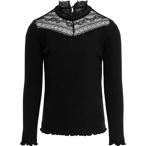 Stilvolle Schwarze Bluse mit Kragendetails - Only - Modalova