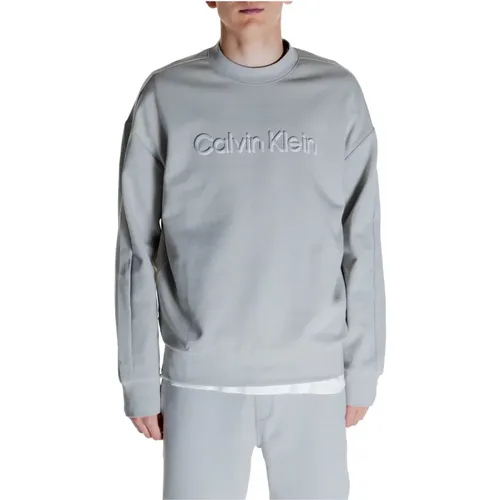 Grauer Bedruckter Sweatshirt Herren Herbst/Winter - Calvin Klein - Modalova