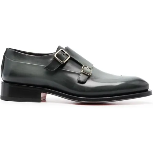 Grüne Monk Strap Schuhe Santoni - Santoni - Modalova