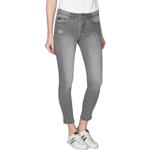 Denim Jeggings with Distressed Front , female, Sizes: W26, W27, W25 - YES ZEE - Modalova