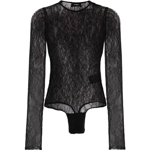 Lace Bodysuit , female, Sizes: S, M - Wardrobe.nyc - Modalova