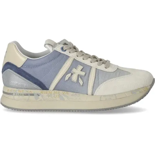 Blue Nylon Sneakers Conny 6672 , male, Sizes: 5 UK, 7 UK, 4 UK, 2 UK - Premiata - Modalova