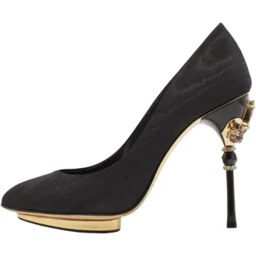 Pre-owned Stoff heels - Oscar De La Renta Pre-owned - Modalova