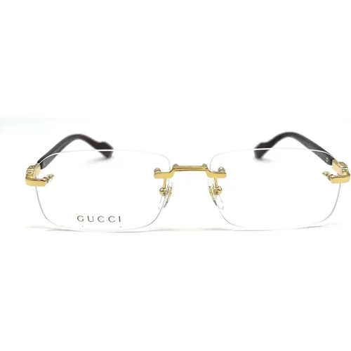 Metallic Optical Frames for Women , female, Sizes: 56 MM - Gucci - Modalova