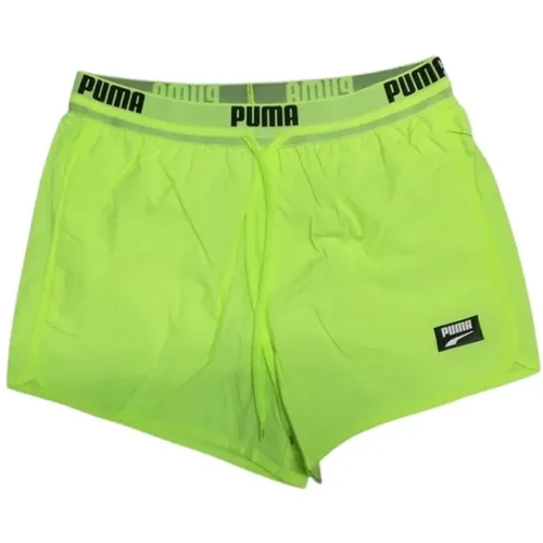Gelbe Schwimm-Track-Shorts für Herren , Herren, Größe: L - Puma - Modalova