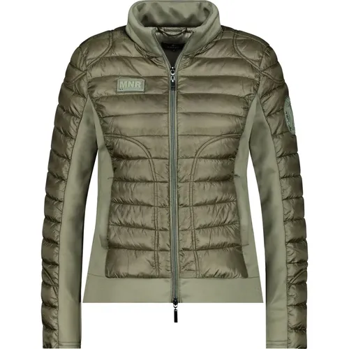 Glänzende Steppjacke mit Neopren-Details , Damen, Größe: 3XL - monari - Modalova