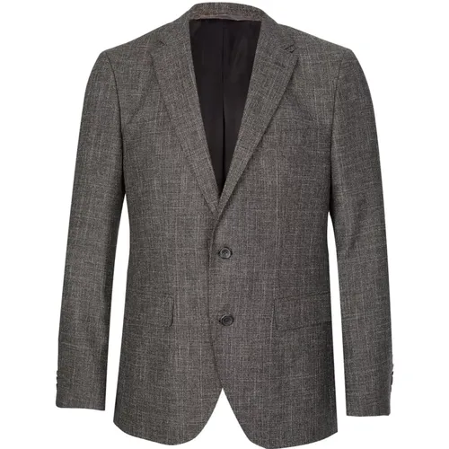 Contemporary Brown Jacket with Fine Pattern , male, Sizes: S - Hugo Boss - Modalova