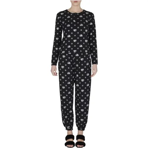 Fantasy Print Silver Pajama , female, Sizes: L - Chiara Ferragni Collection - Modalova