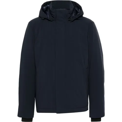 Blaue Stretchjacke , Herren, Größe: 2XL - Woolrich - Modalova