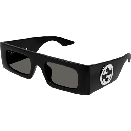 Schwarze Sonnenbrille mit Zubehör , Damen, Größe: 49 MM - Gucci - Modalova