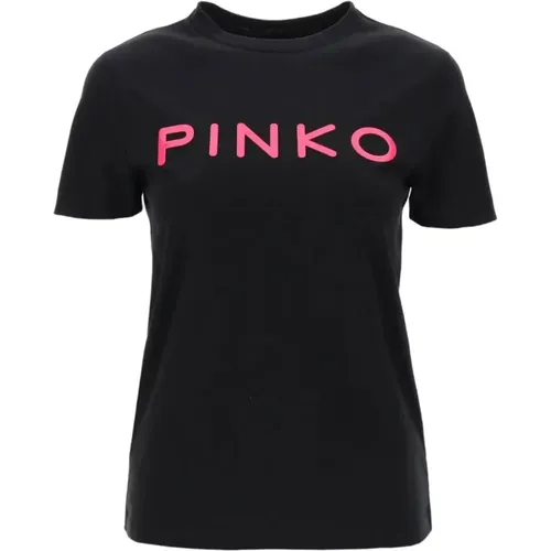 Lässiges Baumwoll-T-Shirt für den Alltag - pinko - Modalova