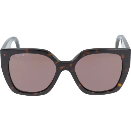 Stylische Sonnenbrille GG1300S,Schwarze/Graue Sonnenbrille - Gucci - Modalova