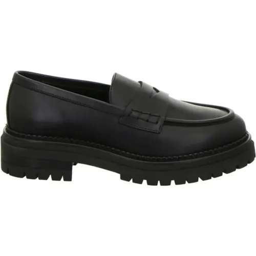 Schwarze Loafers für Damen , Damen, Größe: 37 EU - Nerogiardini - Modalova