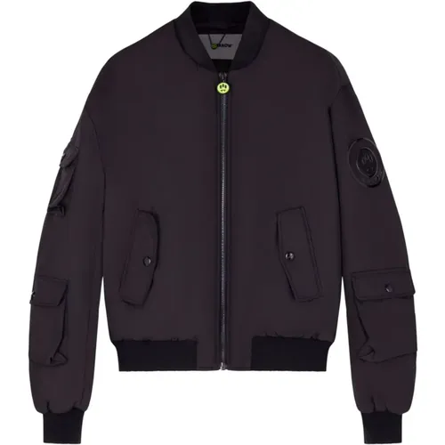 Schwarze Bomberjacke mit Logo , Herren, Größe: XL - BARROW - Modalova