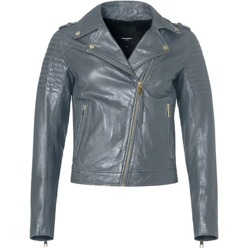 Classic Leather Jacket , female, Sizes: L - Rockandblue - Modalova