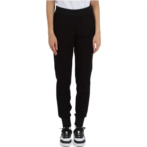 Sporty Viscose Pants with Rhinestone Logo , female, Sizes: L, M, XS, S - Armani Exchange - Modalova