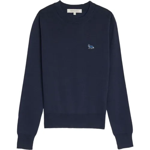 Blauer Fuchsmotiv Pullover - Maison Kitsuné - Modalova