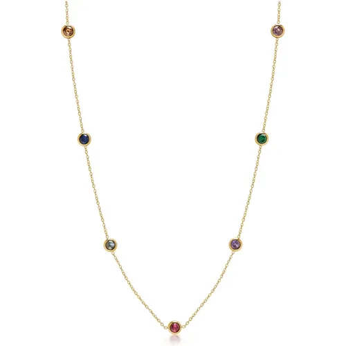 Women's Multi Gemstone Necklace - Nialaya - Modalova
