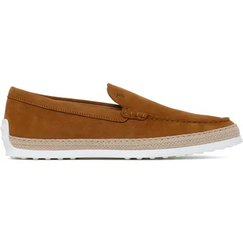 Light Suede Slip On Loafers , male, Sizes: 9 UK, 10 UK, 8 UK - TOD'S - Modalova