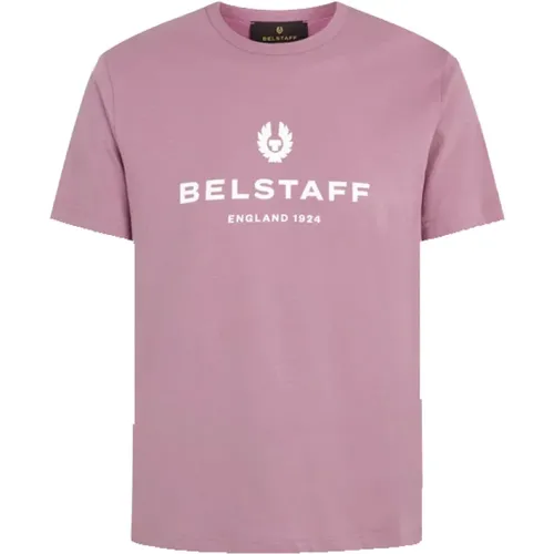 Lavender T-Shirt , male, Sizes: L - Belstaff - Modalova