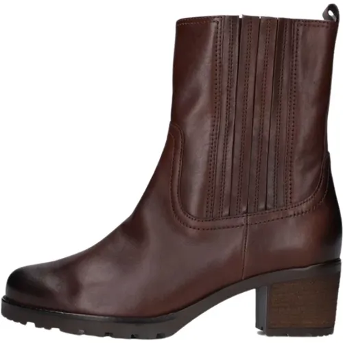 Cognac Leder Stiefeletten 801.4 , Damen, Größe: 39 EU - Gabor - Modalova