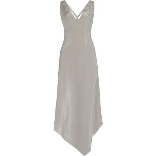 Asymmetrisches A-Linien-Kleid mit Frontknoten , Damen, Größe: XS - Calvin Klein - Modalova
