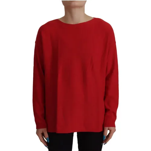 Roter Wollstrickpullover , Damen, Größe: 2XS - Dolce & Gabbana - Modalova