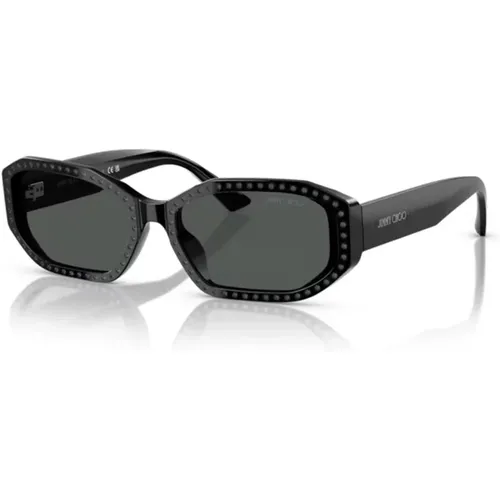 Stylish Sunglasses with Dark Grey Lenses , female, Sizes: 56 MM - Jimmy Choo - Modalova