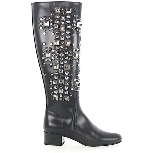 High Boots, Classic Budapest Design , female, Sizes: 6 UK - Saint Laurent - Modalova