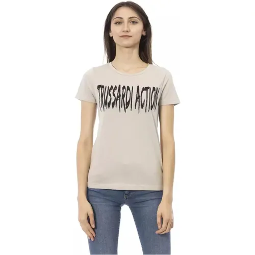 T-Shirts , Damen, Größe: M - Trussardi - Modalova
