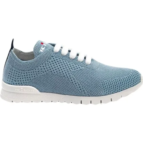 Himmelblaue Kaschmir-Strick-Sneakers - Kiton - Modalova