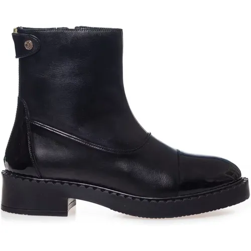Schwarze Lackleder Stiefeletten , Damen, Größe: 37 EU - Copenhagen Shoes - Modalova