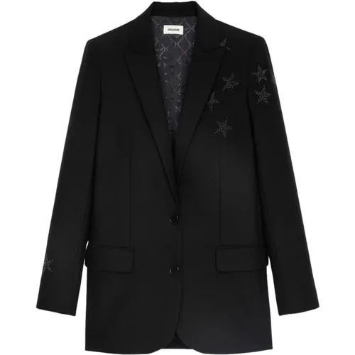 Stern Perm Blazer , Damen, Größe: L - Zadig & Voltaire - Modalova