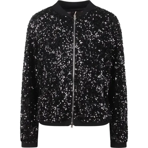 Sequin Bomber Jacket , female, Sizes: L, S, M - Herno - Modalova