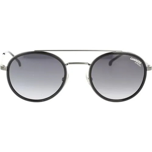 Classic Round Sunglasses with Metal Frame and Gradient Grey Lenses , male, Sizes: 50 MM - Carrera - Modalova