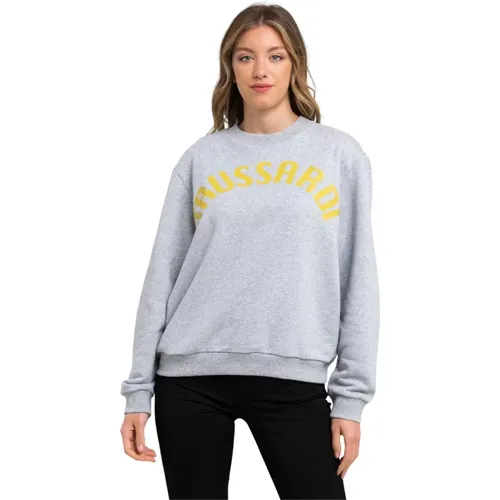 Casual Round Neck Oversized Sweatshirt , female, Sizes: M, XS, S, L - Trussardi - Modalova