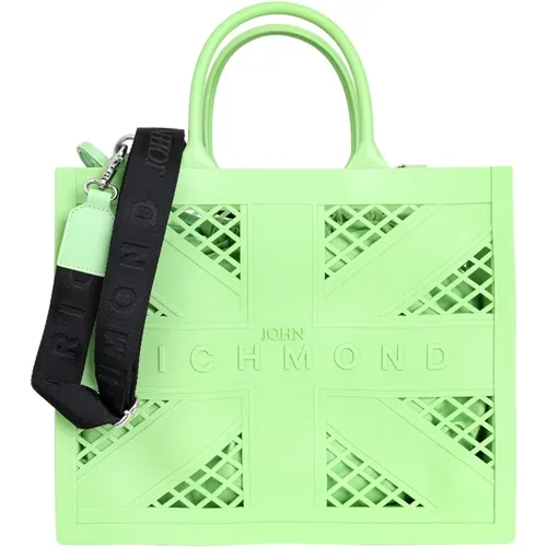Grüne Shopper Tasche mit Abnehmbarem Schultergurt , Damen, Größe: ONE Size - Richmond - Modalova