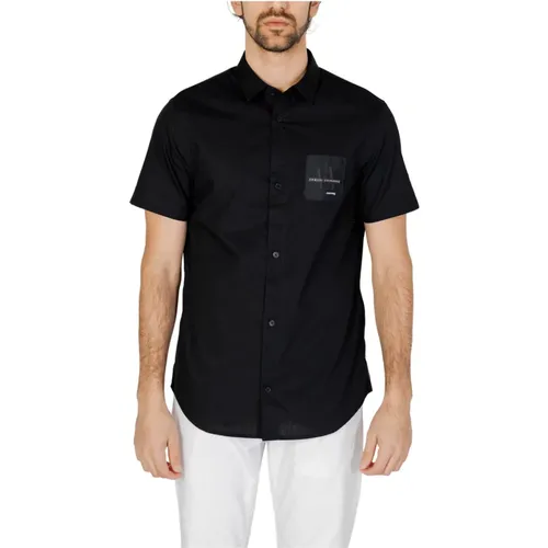 Mens Short Sleeve Shirt , male, Sizes: M, XS, S, L - Armani Exchange - Modalova