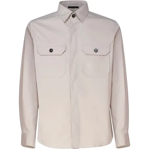 Classic Cotton Shirt , male, Sizes: M, L - Ermenegildo Zegna - Modalova