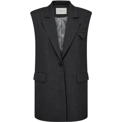 Tailor Vest Grey Mel , female, Sizes: L, S, XL, M - Copenhagen Muse - Modalova